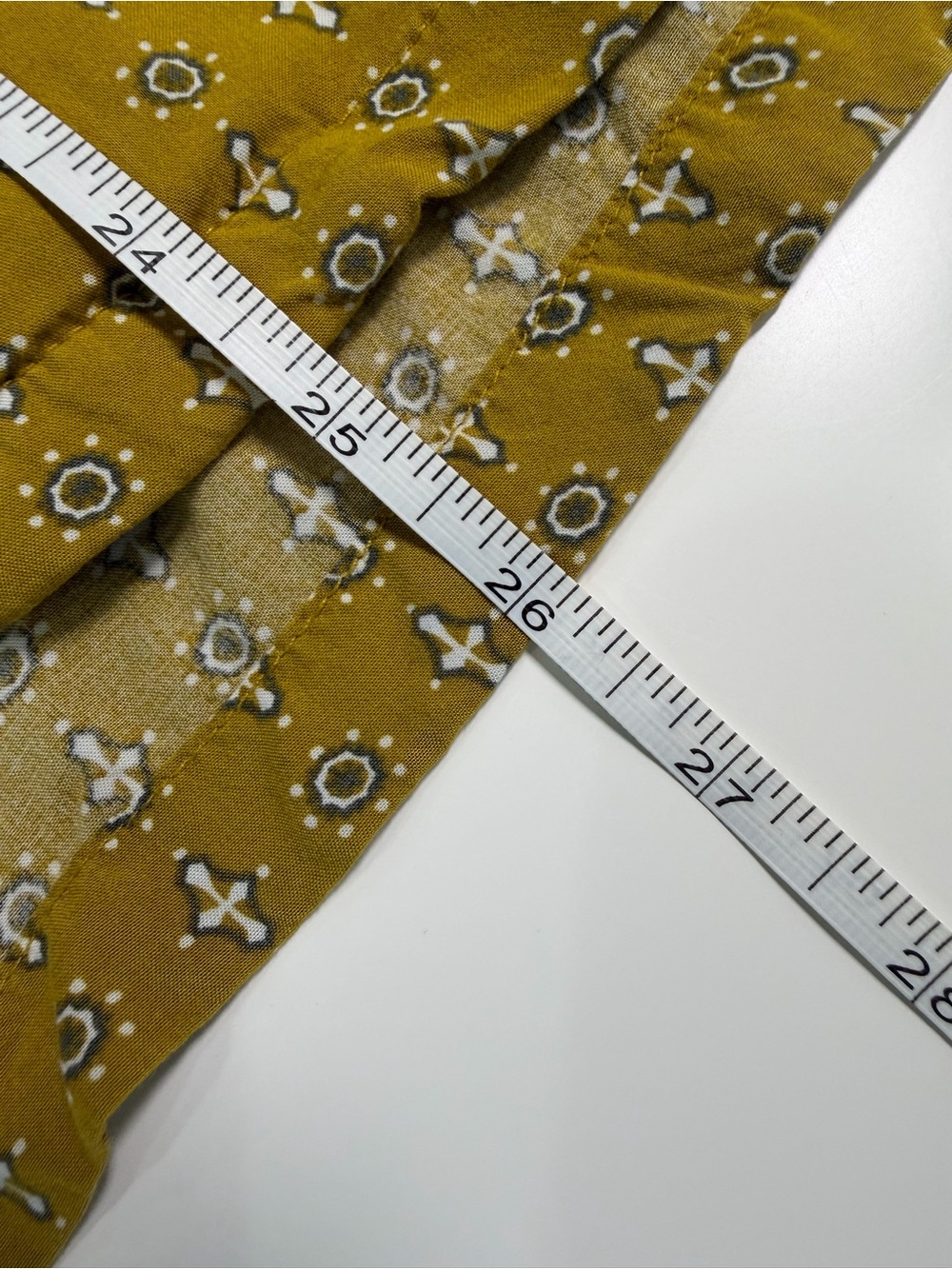 Urban Outfitters Men's Mustard Yellow Medium Geometric Print Button Down Shirt - Picture 10 of 11